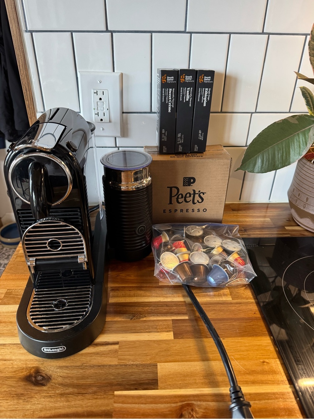 Nespresso Citiz Espresso Machine with Milk Frother and Assorted Pods